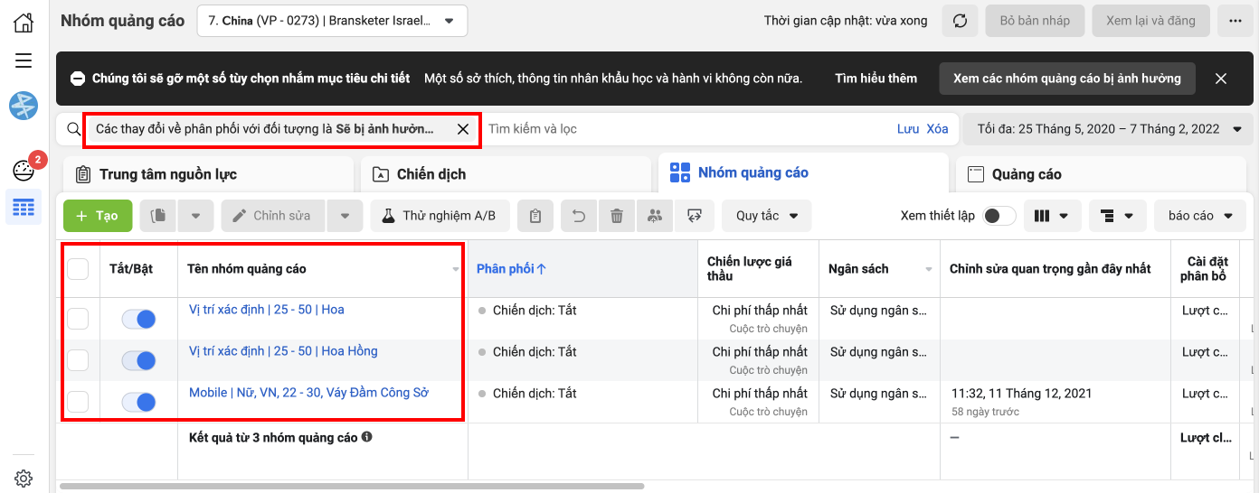 [CẬP NHẬT] Thay đổi về mục tiêu nhắm tới trong nền tảng Facebook Ads từ 19/1/2022