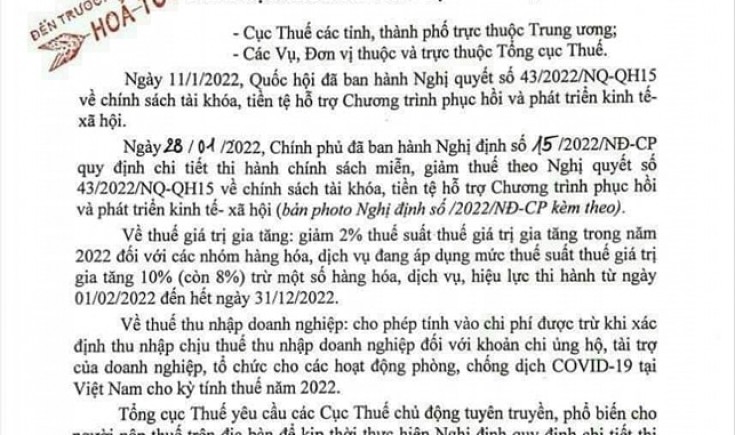 Chính thức từ ngày 01/01/2023, VAT quay lại 10% như trước dịch 