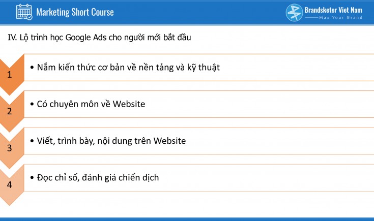 Xem lại : Short Course - Cách chạy quảng cáo Google Ads cho người mới bắt đầu   
